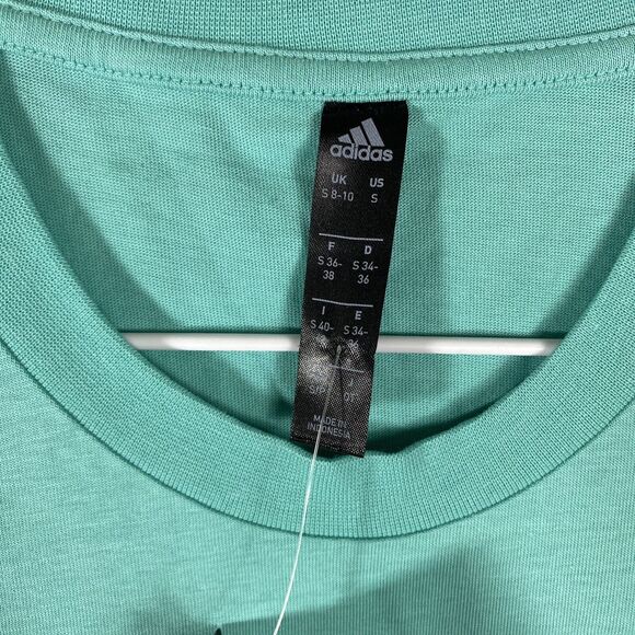 Adidas Women’s Cotton Badge of Sport T-Shirt, Green,Small - Picture 4 of 9